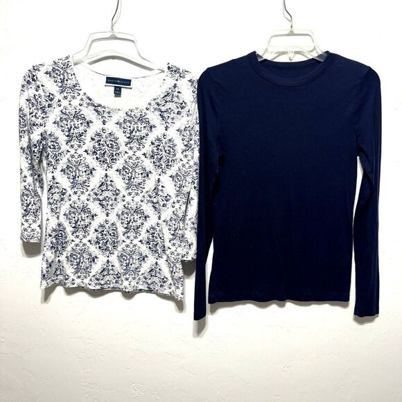Shirt Bundle of 7 Short Sleeve Cream Blue Black Career Forever 21 Women sz Small - Picture 6 of 14